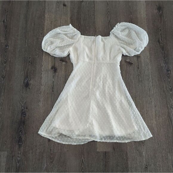 Missguided Milkmaid Skater Dress Dobby US 4 - Picture 5 of 9